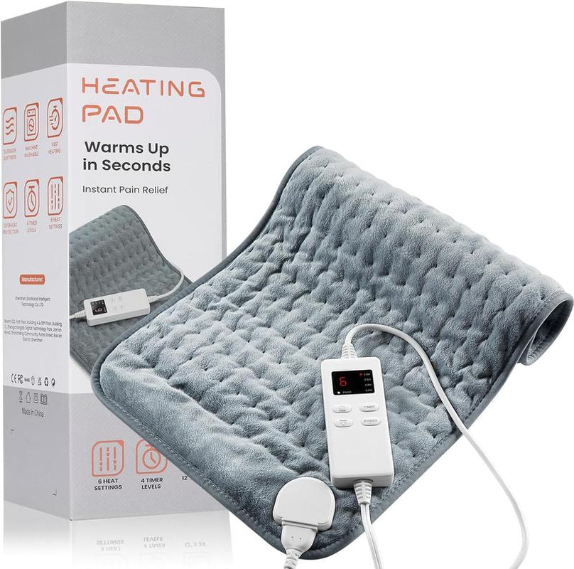Heating Pad for Back Pain Relief 【Electric Heating Pad】 Wrap, Auto Shut Off, 6 Heat Settings, Electric Heated Pad for Men and Women Multifunctional Blanket Durable