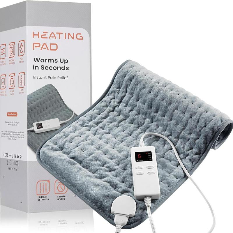 Heating Pad for Back Pain Relief 【Electric Heating Pad】 Wrap, Auto Shut Off, 6 Heat Settings, Electric Heated Pad for Men and Women Multifunctional Blanket Durable