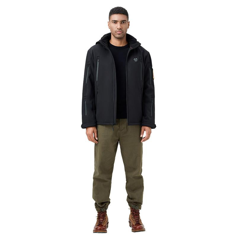 Ihood Men'S Heated Jacket with Detachable Hood 14400Mah Battery, Waterproof Winter Outdoor Heating Jackets for Men