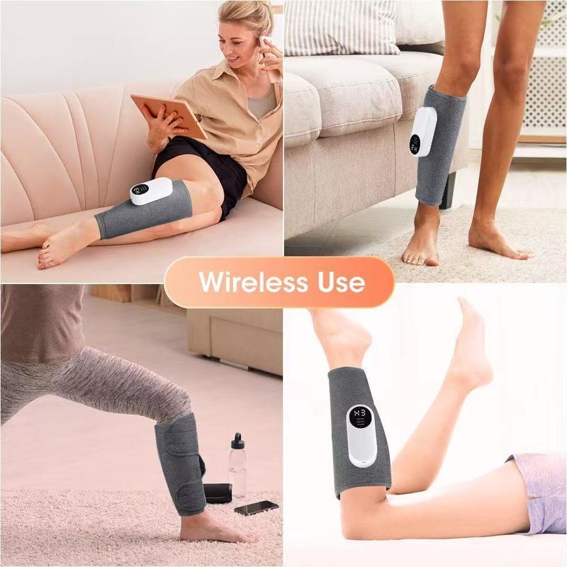New Model Leg Massager Calf Muscle Device for Meridian Dredging Varicose Veins Electric Heated Kneading with Foot Massage Function Starry Gray 1 Pcs Air Pressure Kneading Rechargeable No Wire Restraints 3 Levels Hot Compress