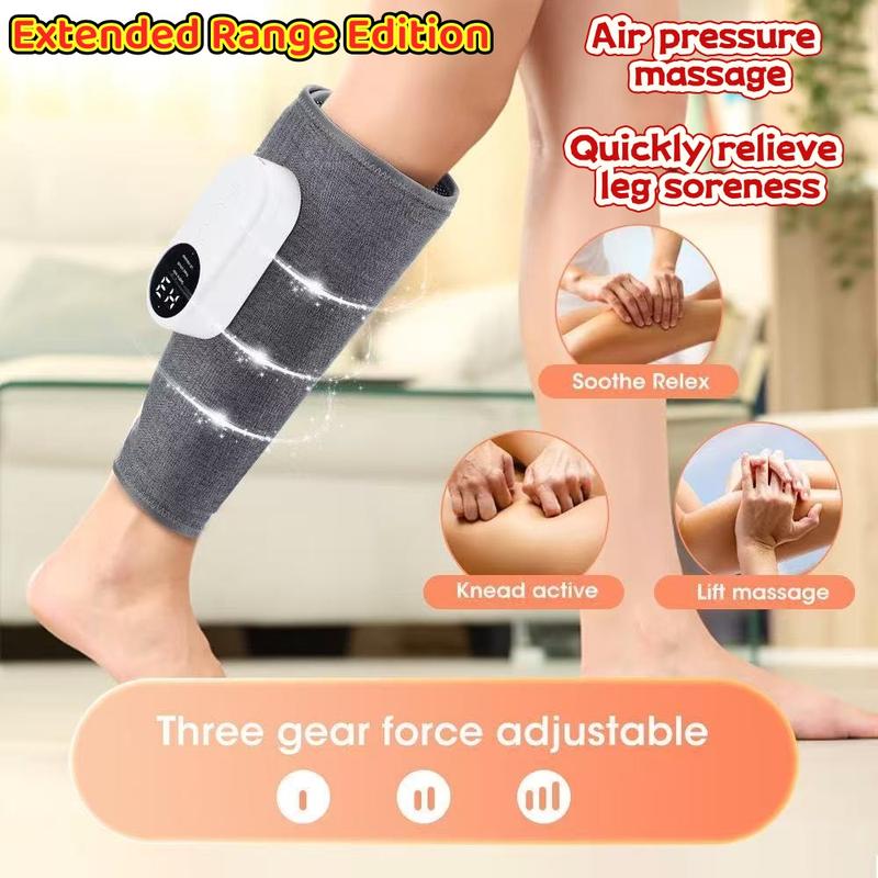 New Model Leg Massager Calf Muscle Device for Meridian Dredging Varicose Veins Electric Heated Kneading with Foot Massage Function Starry Gray 1 Pcs Air Pressure Kneading Rechargeable No Wire Restraints 3 Levels Hot Compress