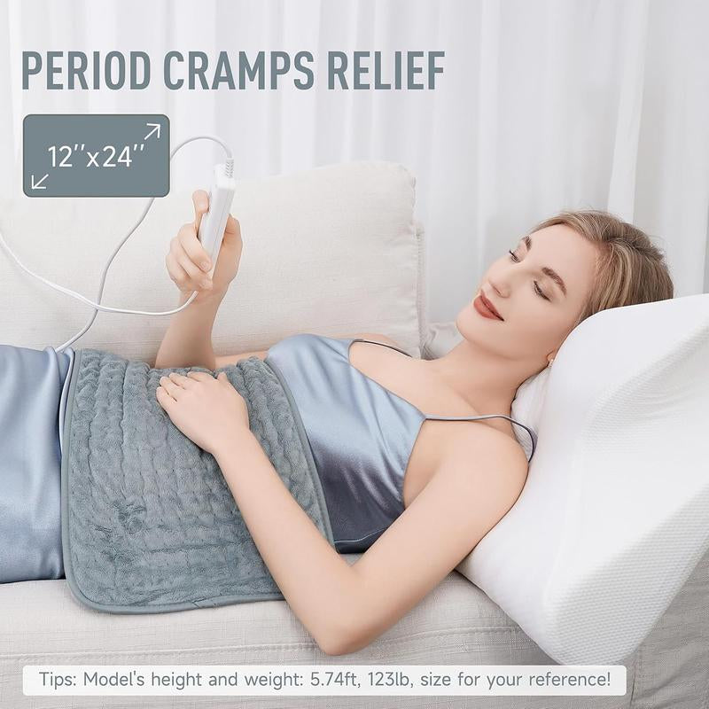 Heating Pad for Back Pain Relief 【Electric Heating Pad】 Wrap, Auto Shut Off, 6 Heat Settings, Electric Heated Pad for Men and Women Multifunctional Blanket Durable