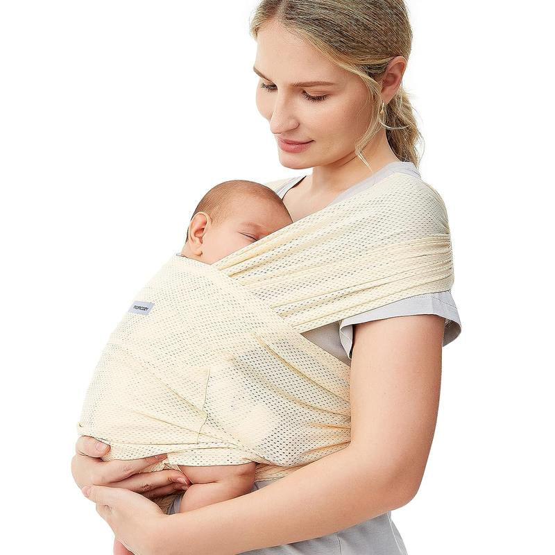 Momcozy Baby Wrap Carrier Slings, Easy to Wear, for Babies Girl and Boy, Adjustable Baby Carriers for Newborn up to 8-35 Lbs Portable Mother Mom Gift Convenient Travel Gifts Wild Bird Baby Carriers Ergonomic Baby Carrier