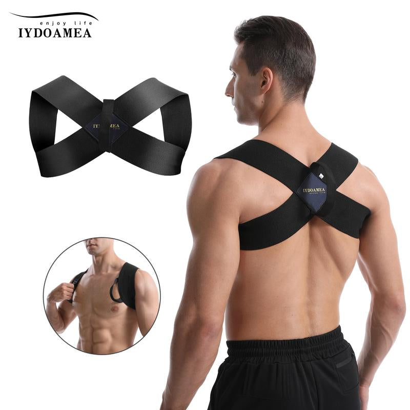 Iydoamea 1PC plus Size Fitness Heavy Shoulder Straps, Bench Presses, Shoulder Training Straps, Press Lifts, Chest Straight, Straight Back Assist Straps, Open Shoulder Assist Straps Heavy Shoulder Back Support Brace, Posture Corrector for Men and Women