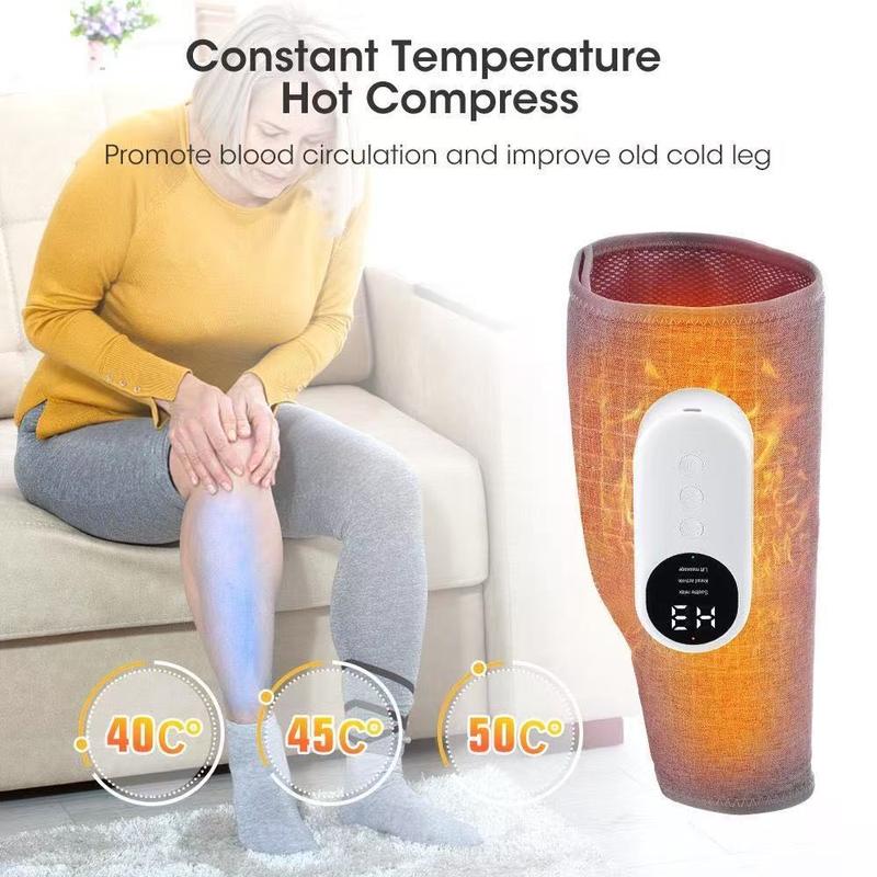 New Model Leg Massager Calf Muscle Device for Meridian Dredging Varicose Veins Electric Heated Kneading with Foot Massage Function Starry Gray 1 Pcs Air Pressure Kneading Rechargeable No Wire Restraints 3 Levels Hot Compress