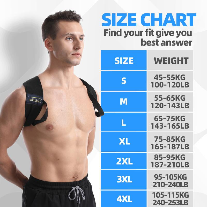 Iydoamea 1PC plus Size Fitness Heavy Shoulder Straps, Bench Presses, Shoulder Training Straps, Press Lifts, Chest Straight, Straight Back Assist Straps, Open Shoulder Assist Straps Heavy Shoulder Back Support Brace, Posture Corrector for Men and Women